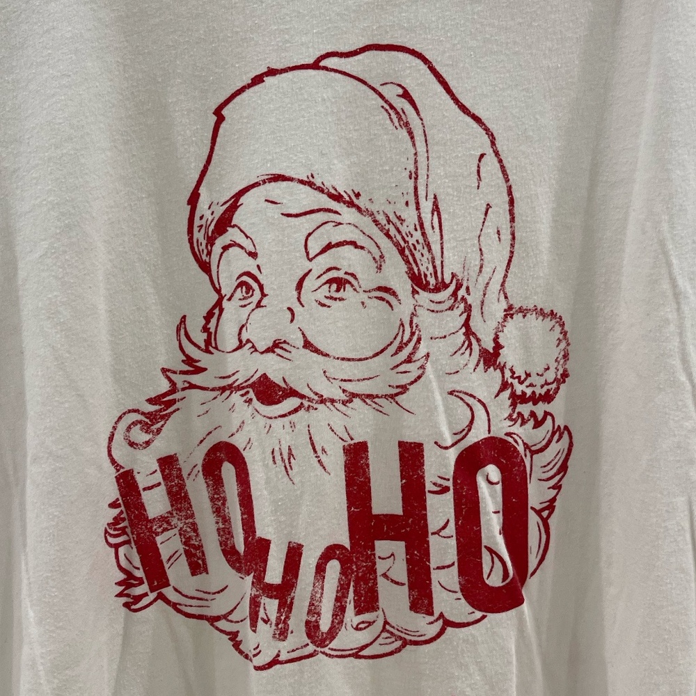 Next Level Size Medium Christmas Santa Ho Ho Ho Short Sleeve T-shirt